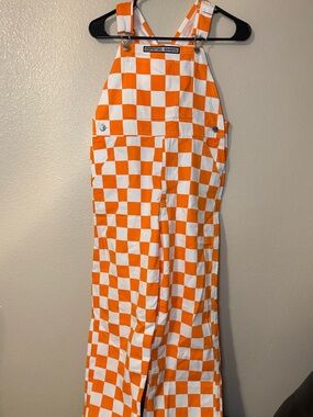 Game Day Bibs Checkerboard Orange & White